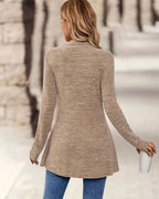 Solid Color Long-Sleeved Casual Fashion Cardigan