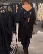 Elegant Backless Strappy Sequin Dress